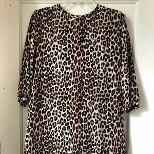 Leopard Print Shift Dress